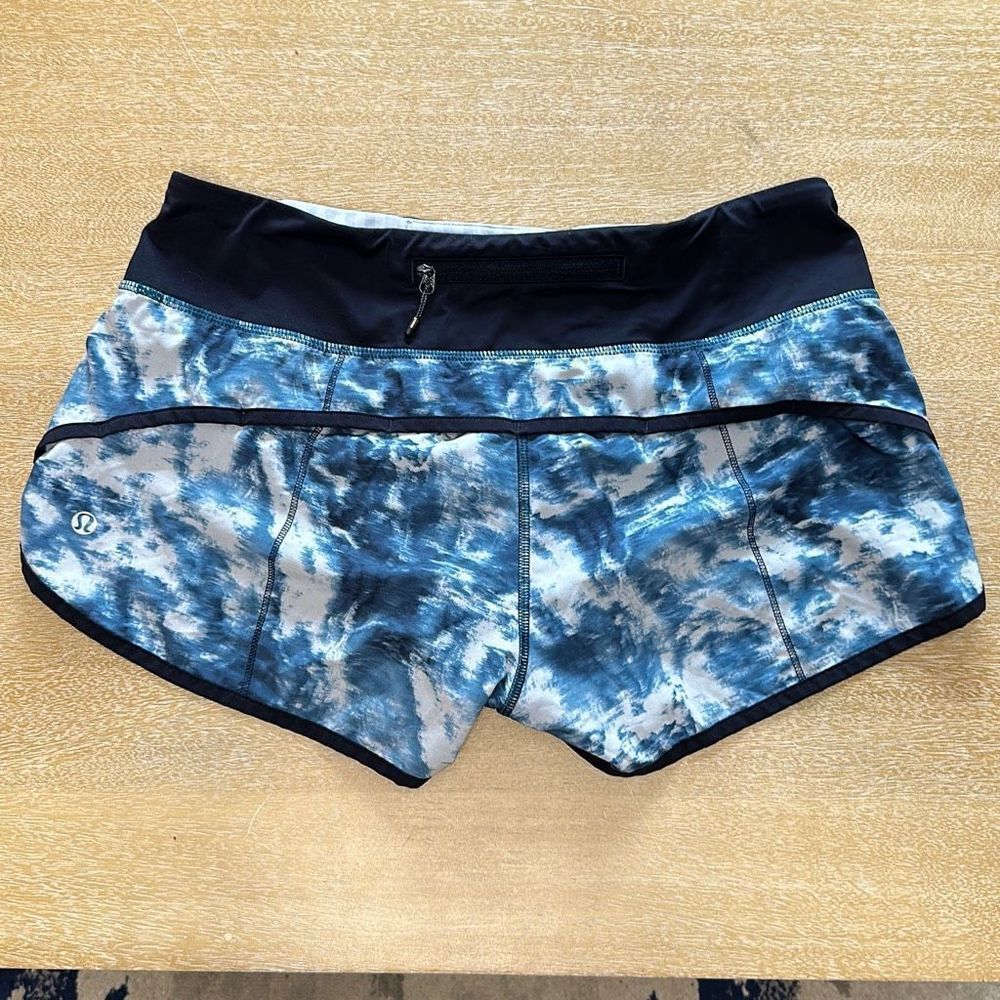 lululemon athletica Blue Tie-Dye Athletic Shorts